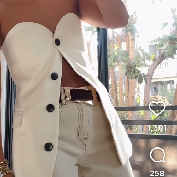 NWT Sweetheart Button Up Tube Top COMMENSE - Picture 11 of 11